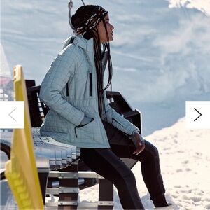 NWT Free People FP Movement All Prepped Ski Puffer Jacket Blue Green Large